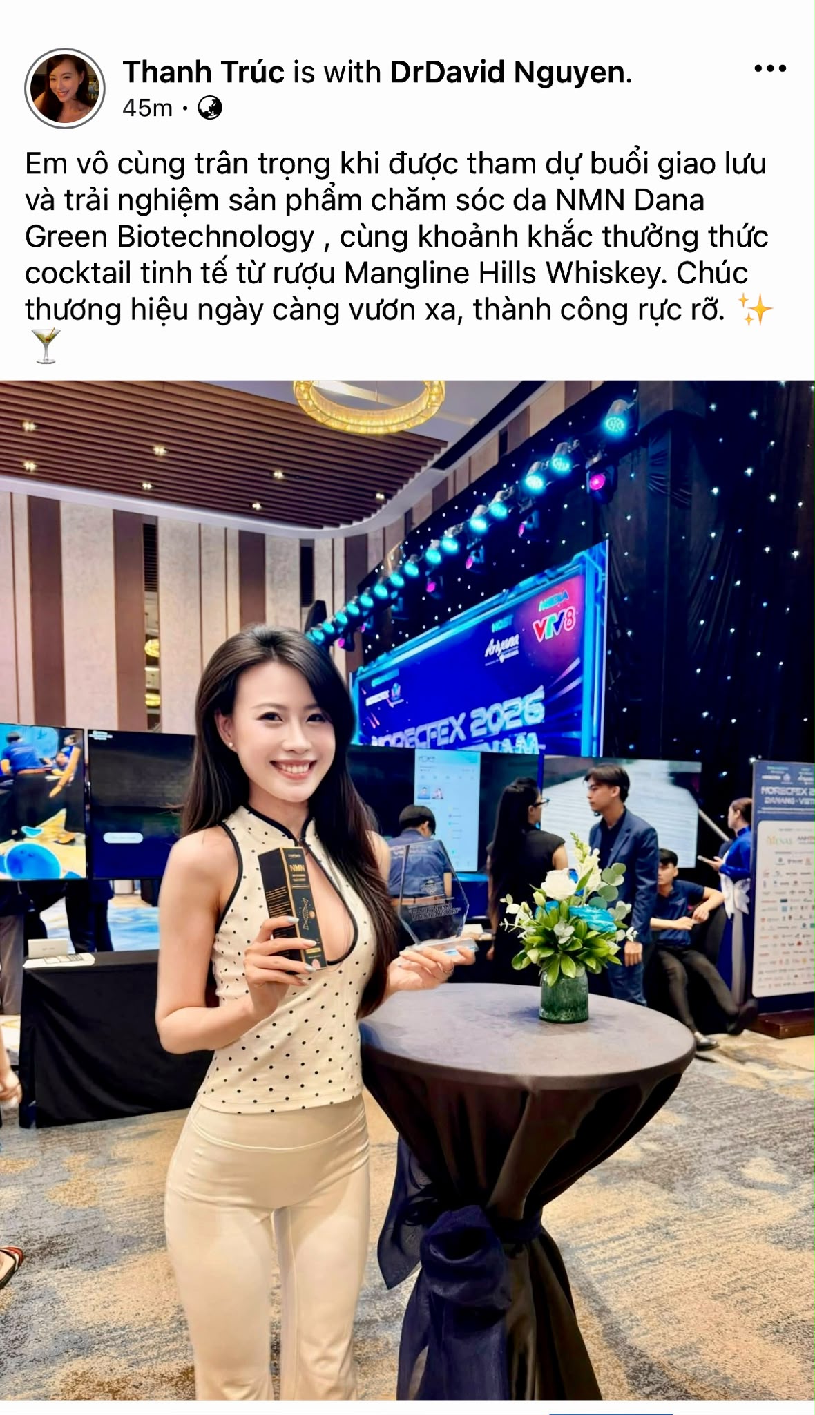 Trải nghiệm chăm sóc da NMN BioDanaGreen và cocktail tại HORECFEX