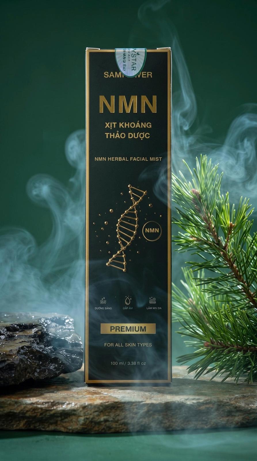 NMN Herbal Facial Mist premium product box